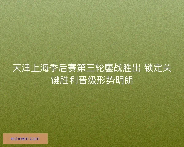 天津上海季后赛第三轮鏖战胜出 锁定关键胜利晋级形势明朗